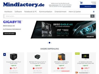 Website von Mindfactory AG