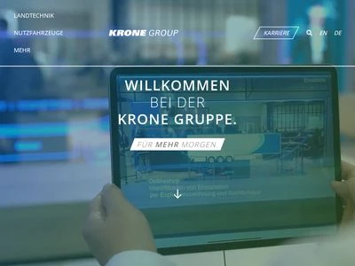 Website von Maschinenfabrik Bernard Krone GmbH
