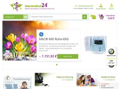 Website von Intermedical24 GmbH