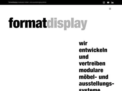 Website von format Messe + Display GmbH