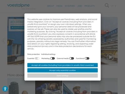 Website von Voestalpine AG