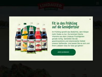 Website von Lindauer Bodensee-Fruchtsäfte GmbH