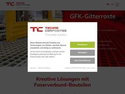 Website von Techno-Composites Domine GmbH