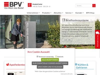 Website von BPV GmbH