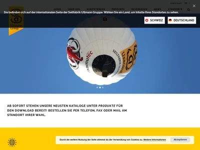 Website von Seilfabrik Ullmann AG