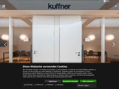 Website von Küffner Aluzargen GmbH & Co. OHG