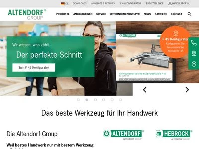 Website von Altendorf GmbH