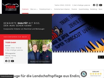 Website von TIGER GmbH