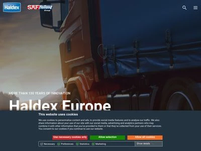Website von Haldex Germany