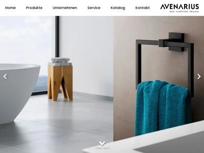 Website von AVENARIUS BAD. FUNKTION. DESIGN GmbH + Co. KG