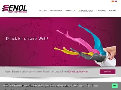 Website von ENOL Folien GmbH