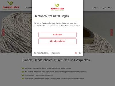 Website von Erich Baumeister GmbH