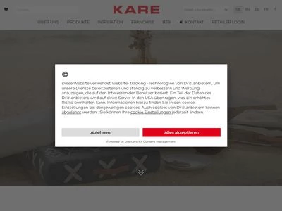 Website von KARE Design GmbH