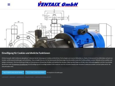 Website von VENTAIX GmbH