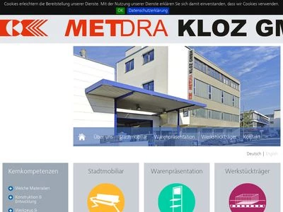 Website von METDRA Metall- und Drahtwarenfabrik GmbH