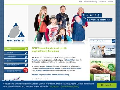Website von P.R. Preisbörse & direkt Vertriebs GmbH