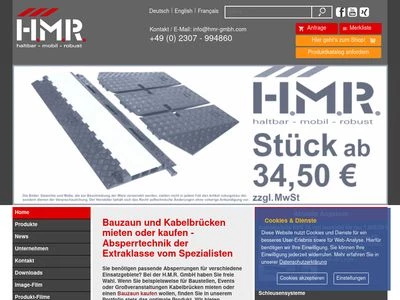 Website von H.M.R. Handels GmbH