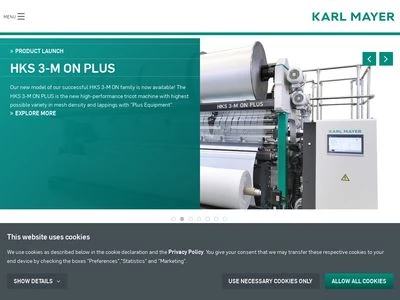 Website von KARL MAYER Holding GmbH & Co. KG