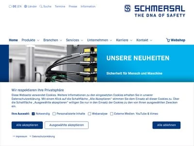 Website von K. A. Schmersal Holding GmbH & Co. KG