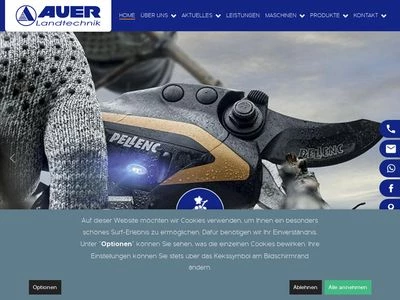 Website von Auer Landtechnik GmbH