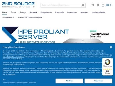 Website von 2nd Source GmbH