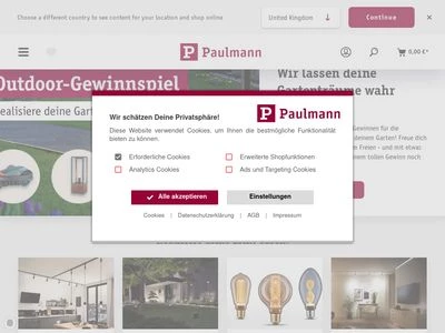 Website von Paulmann Licht GmbH