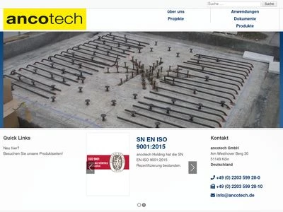 Website von ANCOTECH GmbH