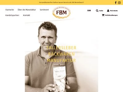 Website von Fallersleber Backwaren Manufaktur