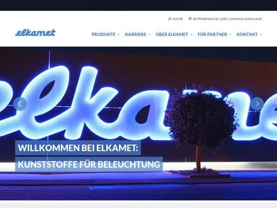 Website von Elkamet Kunststofftechnik GmbH