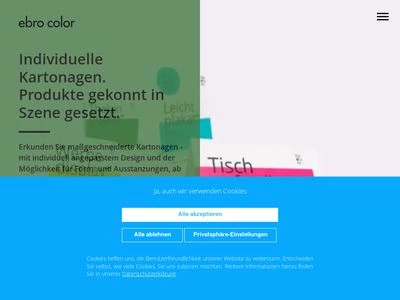 Website von Ebro Color GmbH