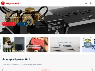 Website von Frigotechnik Handels-GmbH