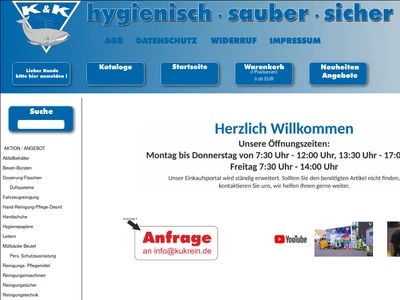 Website von K & K Reinigungstechnik & Chemie