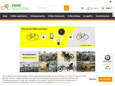 Website von Electric Bike Solutions GmbH