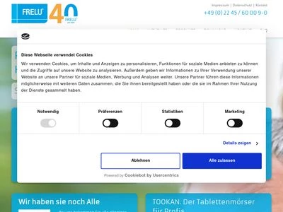 Website von FRELU GmbH