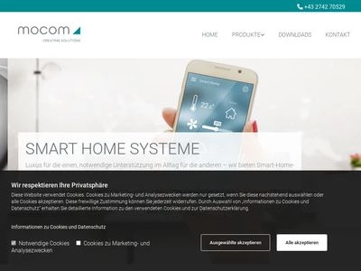 Website von MOCOM Communication Systeme Handels Gesellschaft mbH