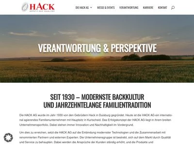 Website von HACK AG