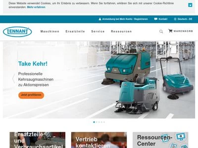 Website von Tennant GmbH & Co. KG