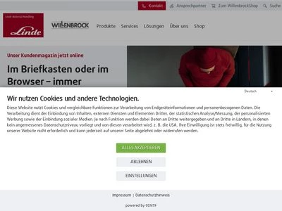 Website von Willenbrock Fördertechnik GmbH & Co. KG