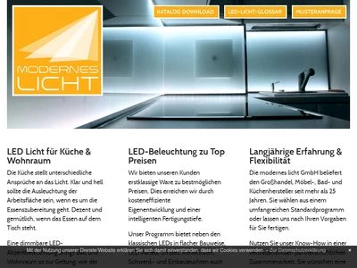 Website von Modernes Licht GmbH