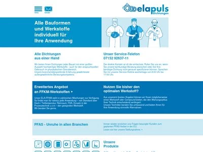 Website von ELAPULS GmbH