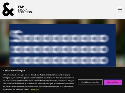 Website von F&P Stock Solution GmbH