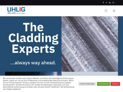 Website von Uhlig Rohrleitungskomponenten GmbH
