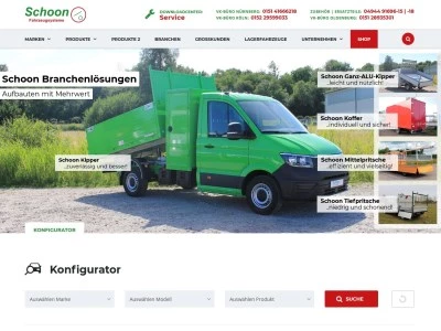 Website von Schoon Fahrzeugsysteme GmbH