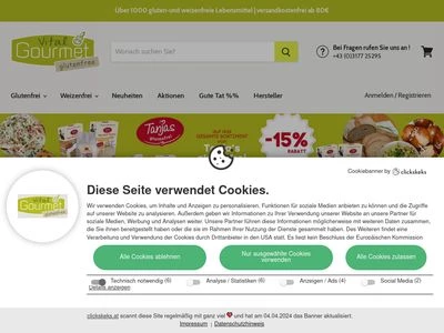 Website von Vital - Gourmet