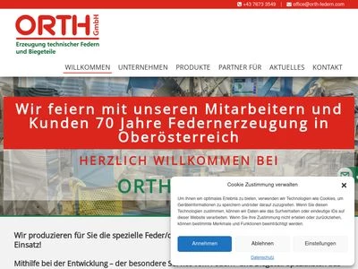 Website von Franz Orth & Co Gesellschaft m.b.H. & Co KG