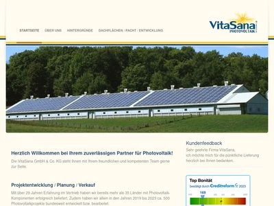 Website von VitaSana GmbH & Co. KG