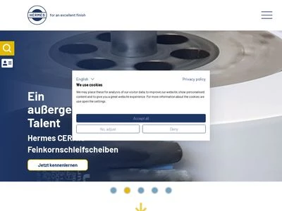 Website von Hermes Schleifwerkzeuge GmbH & Co. KG