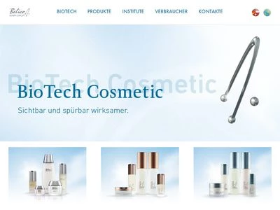 Website von BTB BioTech Beauty AG Swiss