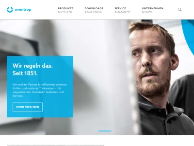 Website von Oventrop GmbH & Co. KG