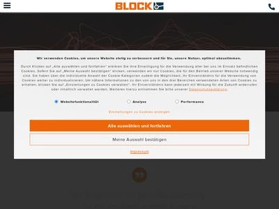 Website von BLOCK Transformatoren-Elektronik GmbH